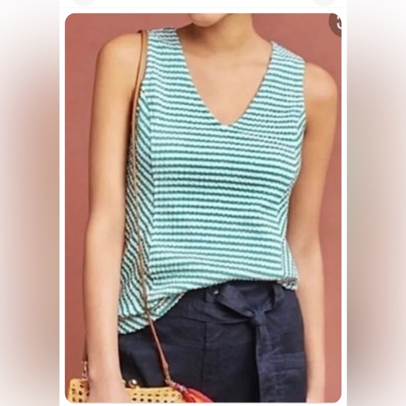 Anthropologie Maeve | Franconia Striped Tank Top - Picture 5 of 5